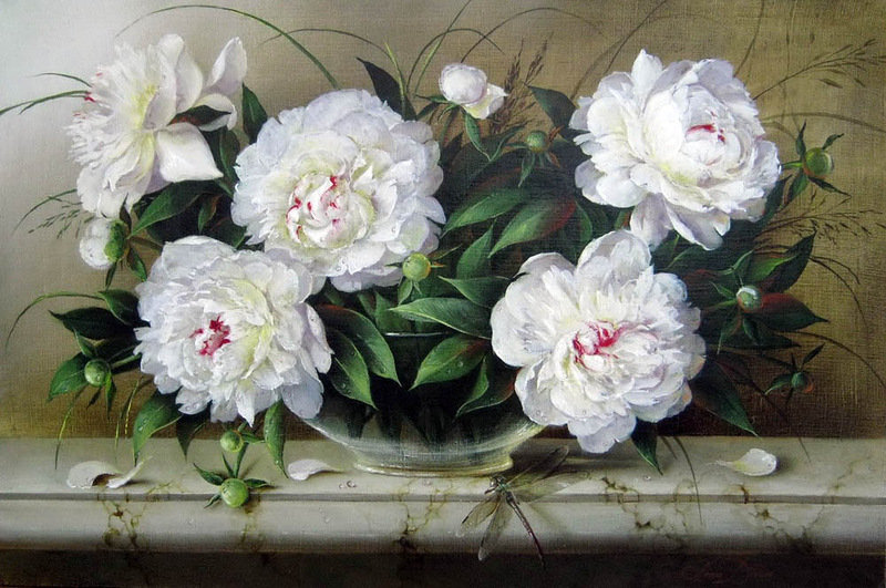 пионы - картина цветы - оригинал