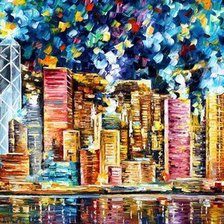 Схема вышивки «город цветной»