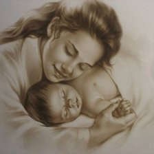 Схема вышивки «Мать и дитя»