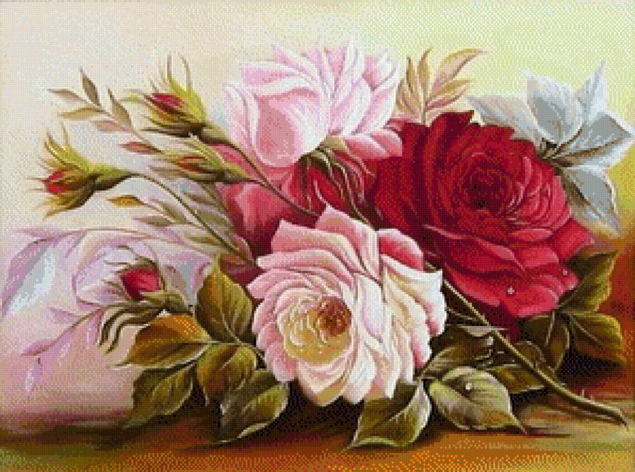 розы - картина цветы - предпросмотр