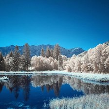 Оригинал схемы вышивки «Река зимой» (№547030)