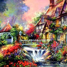 дом в цветах