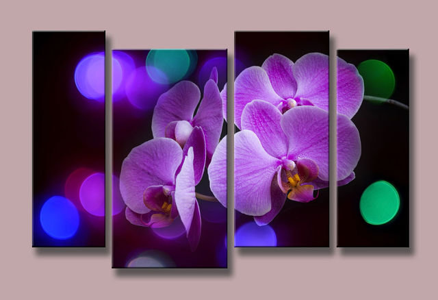 №547057 - триптих, цветы, орхидея - оригинал