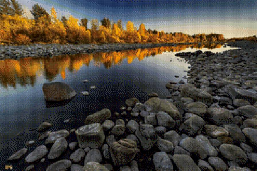 Кольский полуостров.Золотая осень. - природа, река, осень - предпросмотр