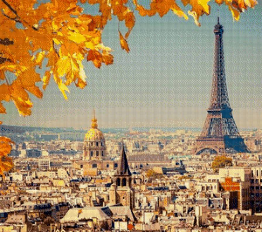 Осень в Париже - париж, эйфелевая башня, осень - предпросмотр