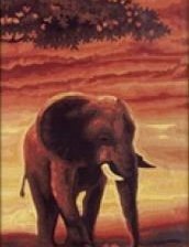 Схема вышивки «Триптих слоны 3 часть»