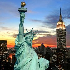 Схема вышивки «Статуя свободы. Нью-Йорк»