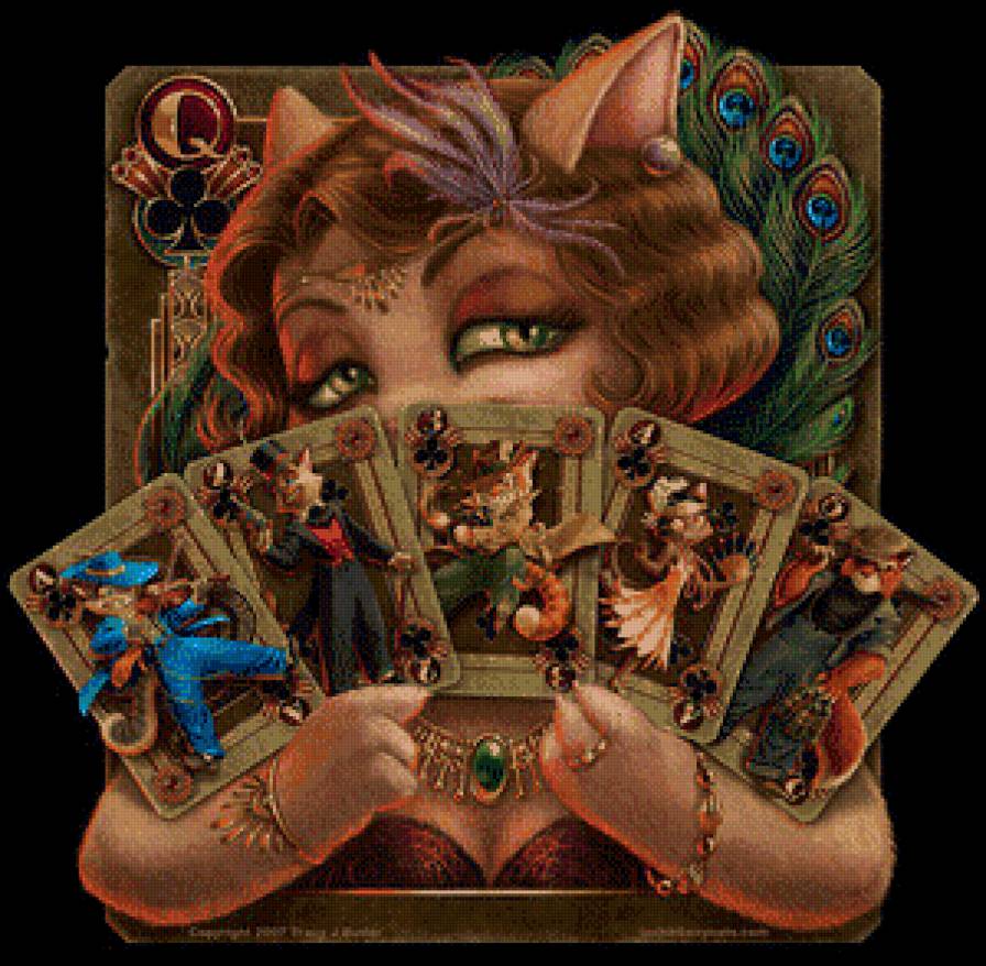Джокер - кошка, карты, игра - предпросмотр