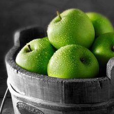 Оригинал схемы вышивки «Зелёные яблоки» (№548904)