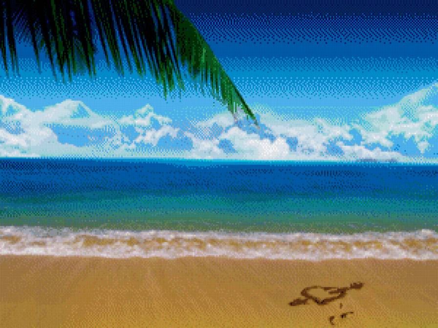 Пляж - море, пальма - предпросмотр
