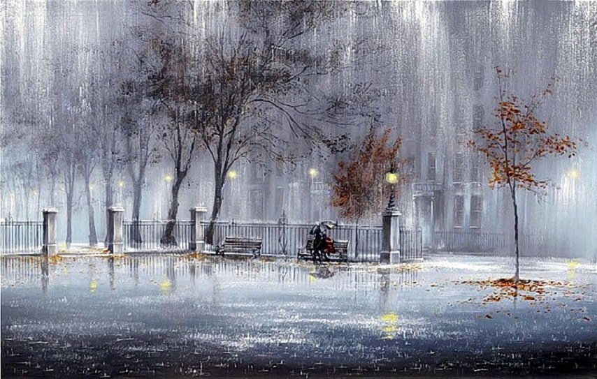 "Deszcz"Jeff Rowland - ziwopis, pejzaz - оригинал
