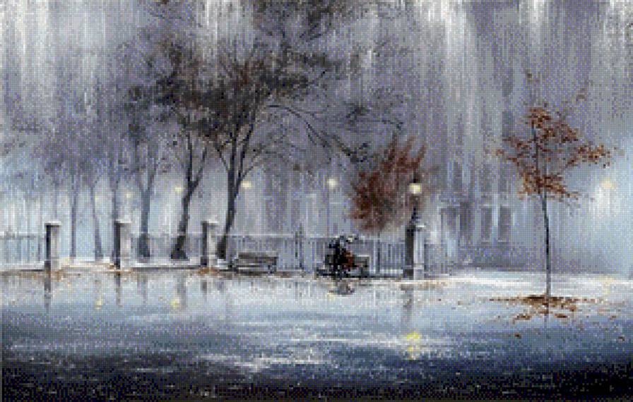 "Deszcz"Jeff Rowland - pejzaz, ziwopis - предпросмотр