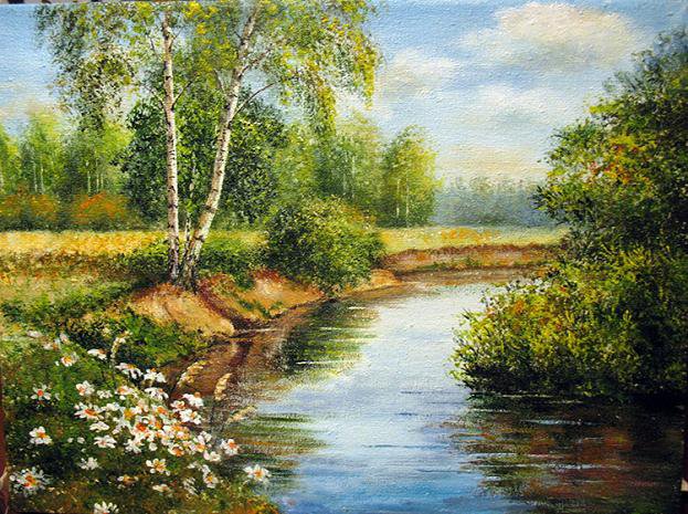 ольга воробьева-мечты о лете - картины, пейзаж, картина - оригинал