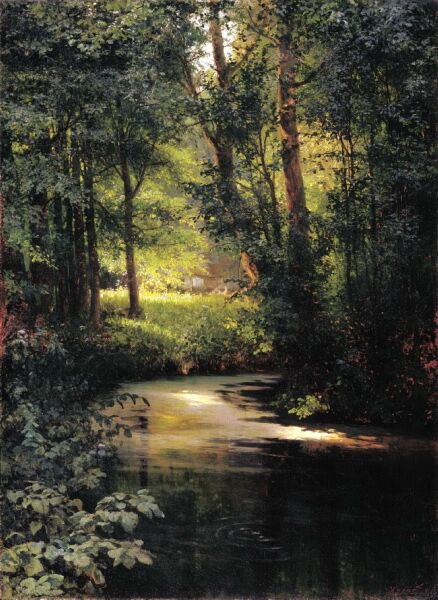 Лесной ручей - живопись - оригинал