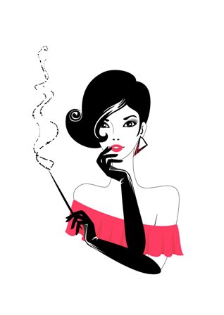 Дама - силуэты - оригинал