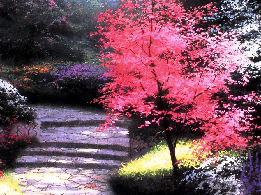 в парке - парк, пейзаж, природа, деревья - оригинал