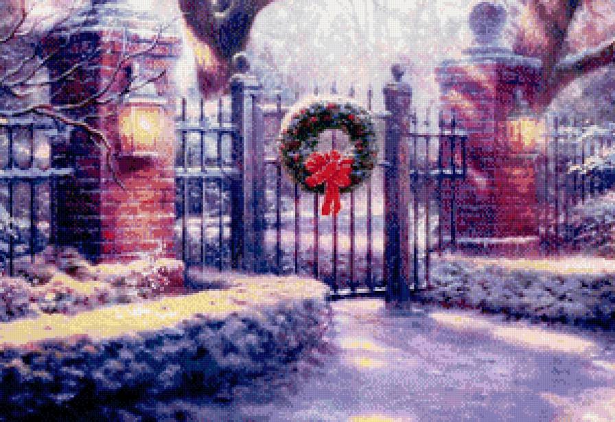 рождественский вечер - зима, рождество, вечер - предпросмотр