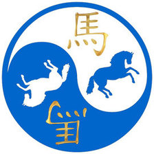 Схема вышивки «Лошадки инь янь»