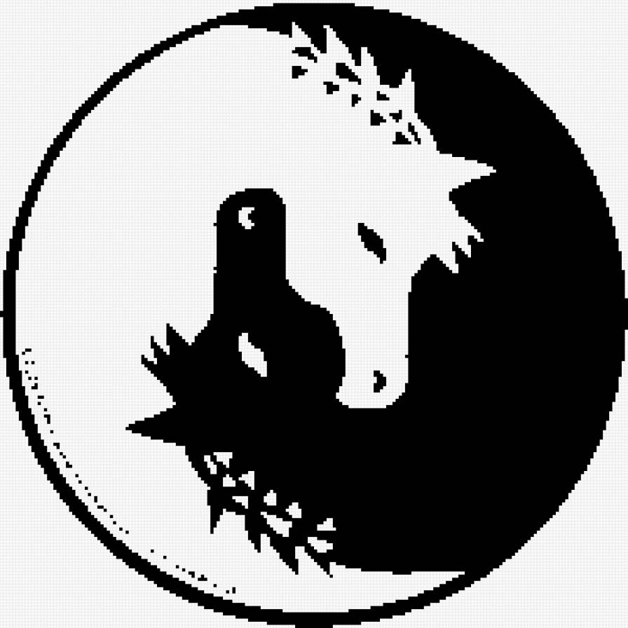 Лошадки инь янь - лошади, фэн шуй, животные, азия, восток - предпросмотр