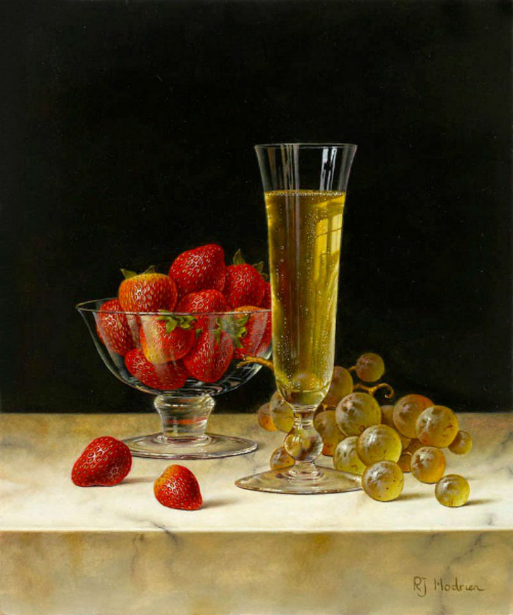 Вино с фруктами - натюрморты - оригинал