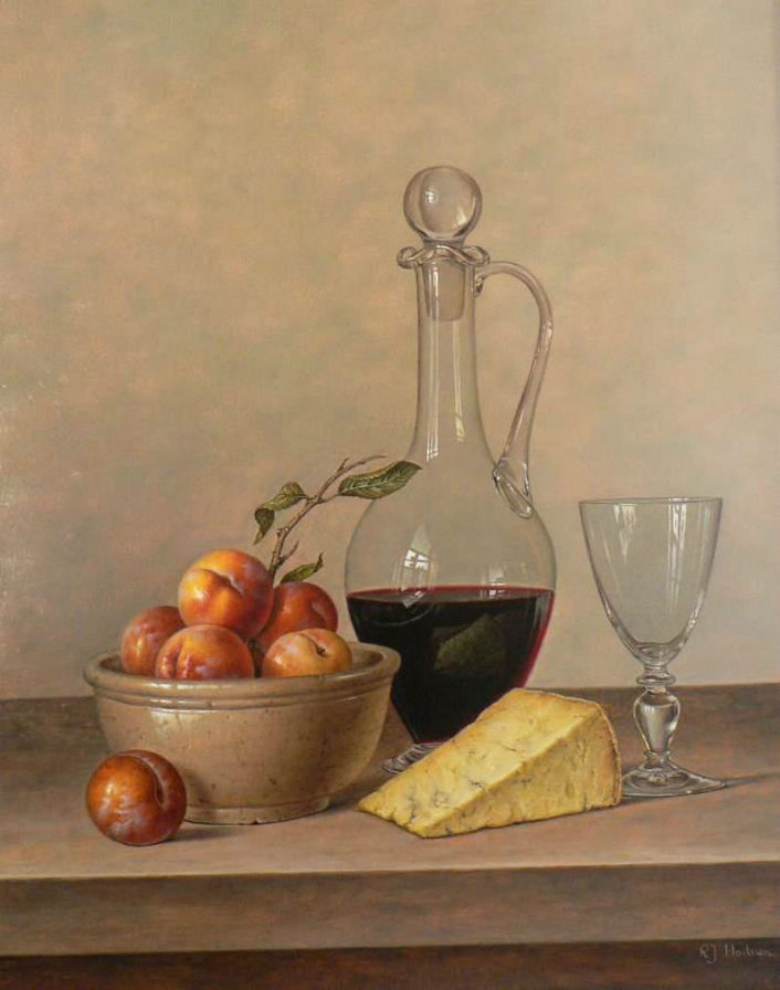 Вино с фруктами - натюрморты - оригинал