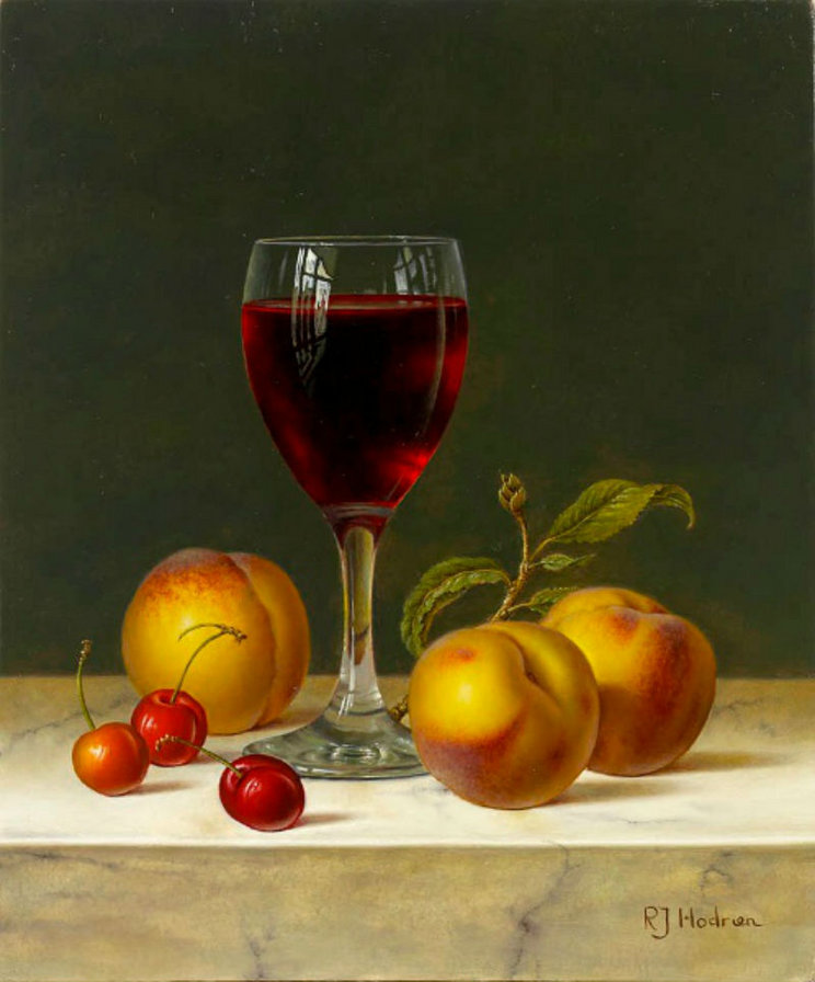 Вино с фруктами - натюрморты - оригинал