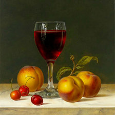 Оригинал схемы вышивки «Вино с фруктами» (№549885)