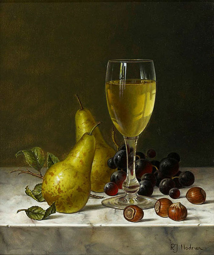 Вино с фруктами - натюрморты - оригинал