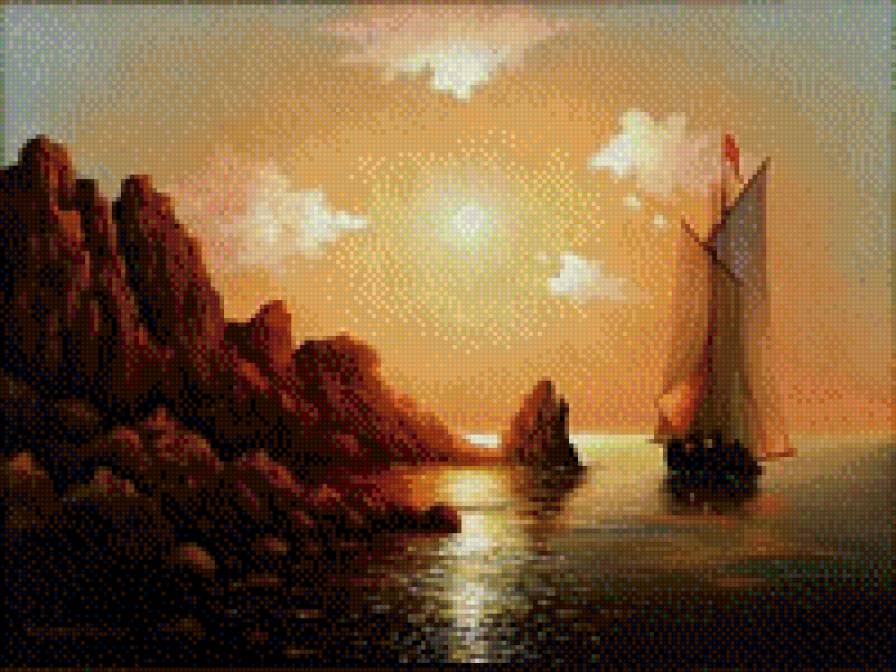 Закат - закат, море - предпросмотр