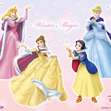 Оригинал схемы вышивки «4 Новогодние принцессы» (№549966)