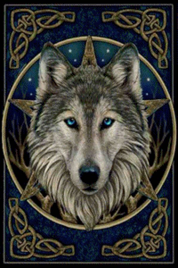 Кельтские узоры - волк, кельтские узоры - предпросмотр