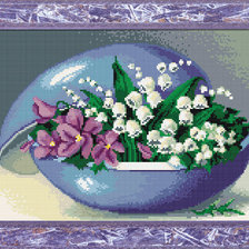 Оригинал схемы вышивки «Весенние цветы» (№550262)
