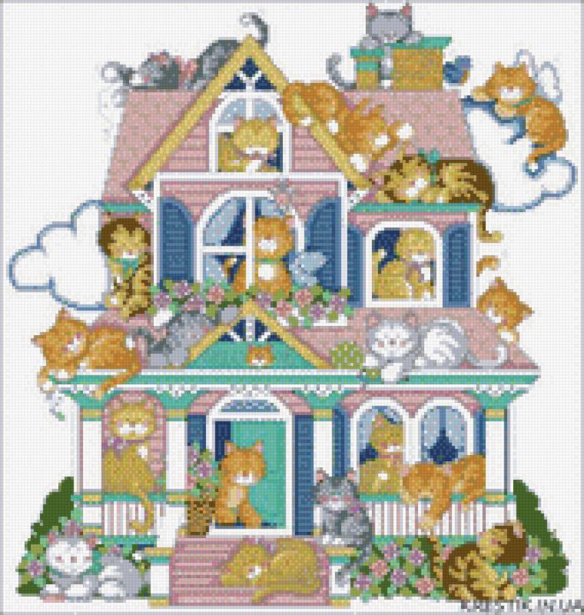 Кошкин дом - лето, детям, домик - предпросмотр