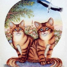 Оригинал схемы вышивки «мир кошек» (№551280)