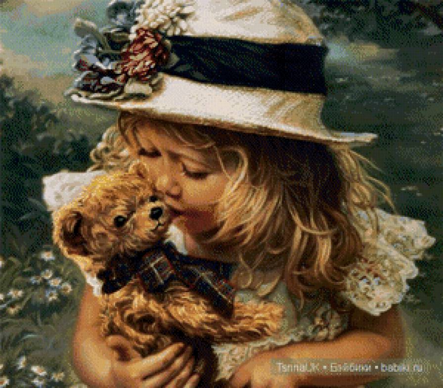 Девочка - девочка, ребенок, картина - предпросмотр