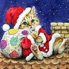 Схема вышивки «Котенок»