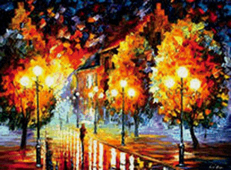 Вечерний город - город, осень - предпросмотр