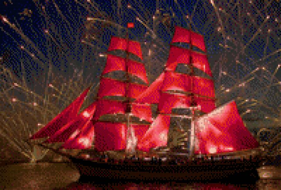 Алые паруса - море, корабль - предпросмотр