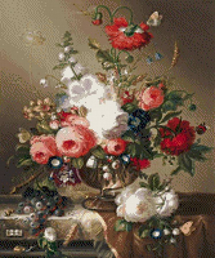 №553445 - букет, бабочки, цветы - предпросмотр