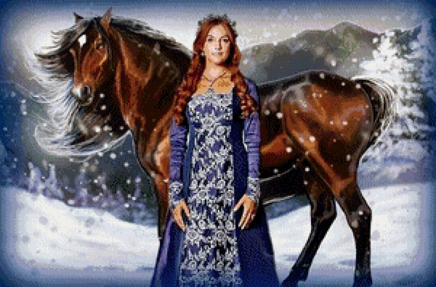 Великолепный век - лошадь, зима, великолепный век - предпросмотр
