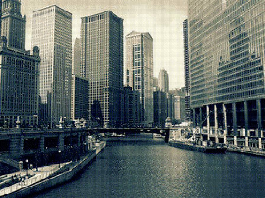 Мегаполис - города, монохром, архитектура - предпросмотр