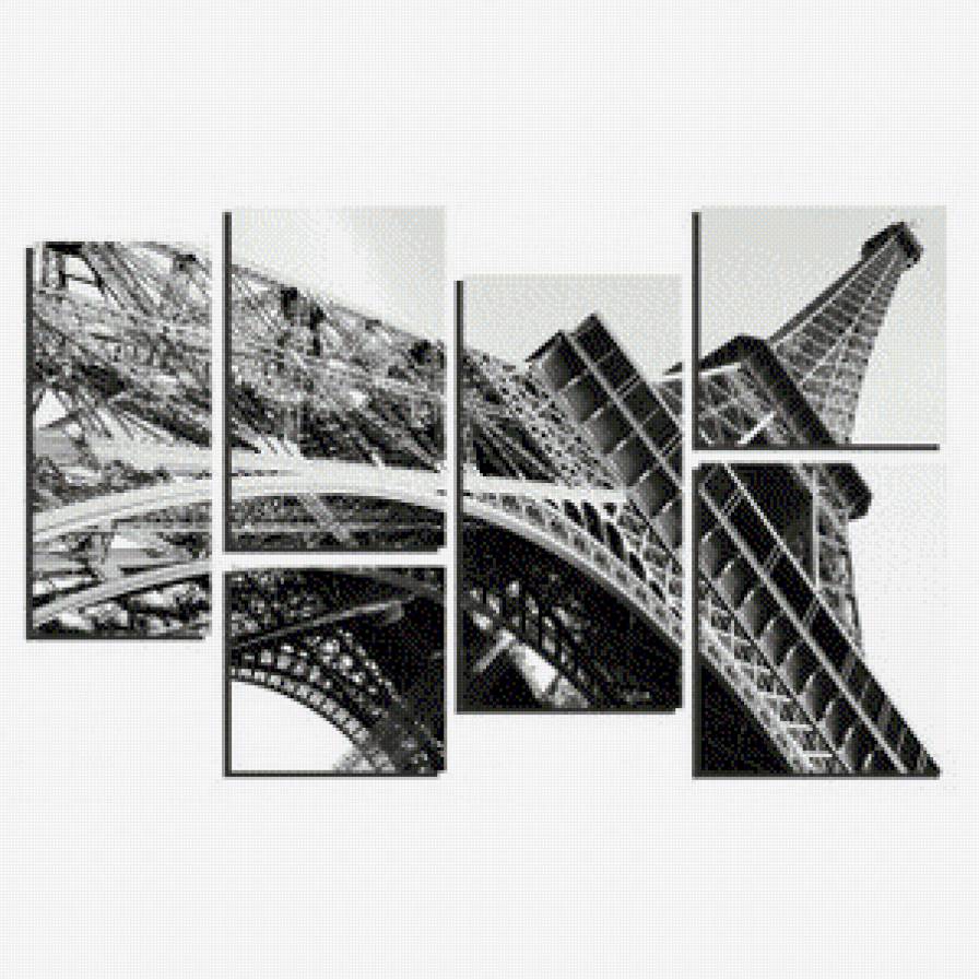 Эйфелева башня - триптих, эйфелева башня, париж - предпросмотр
