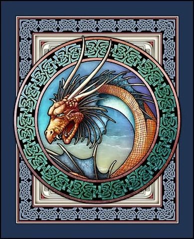 Кельтские узоры - кельтские узоры, дракон - оригинал