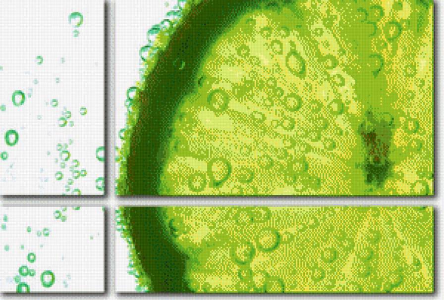 №555124 - лимон, капли, триптих, лайм - предпросмотр
