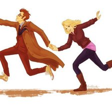 Схема вышивки «Doctor Who and Rose»