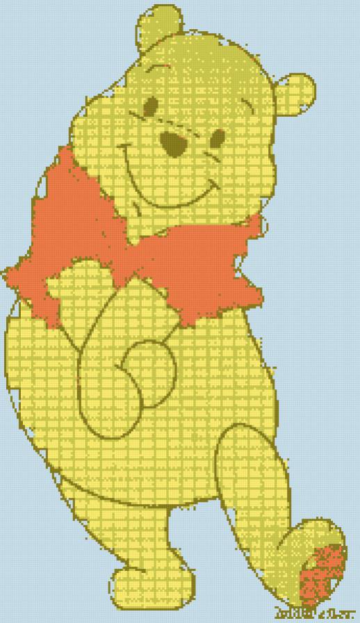 Винни Пух - ковровая техника - предпросмотр