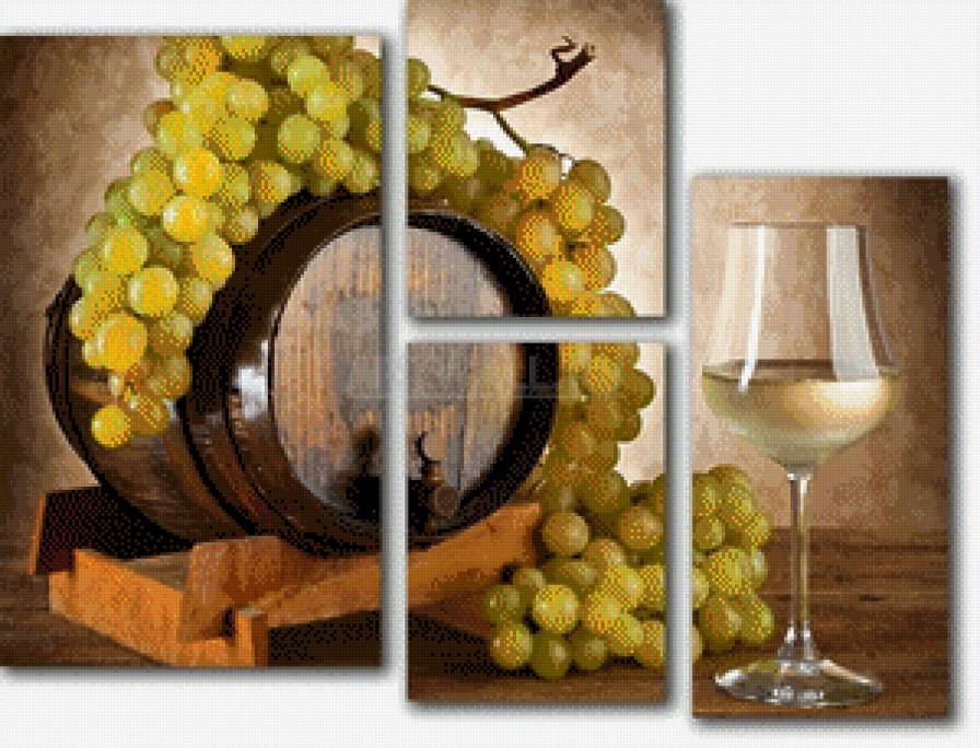 №555295 - вино, виноград, триптих - предпросмотр