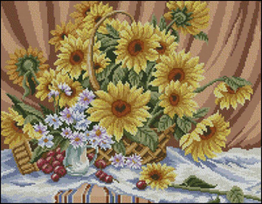 подсолнухи - букет - предпросмотр