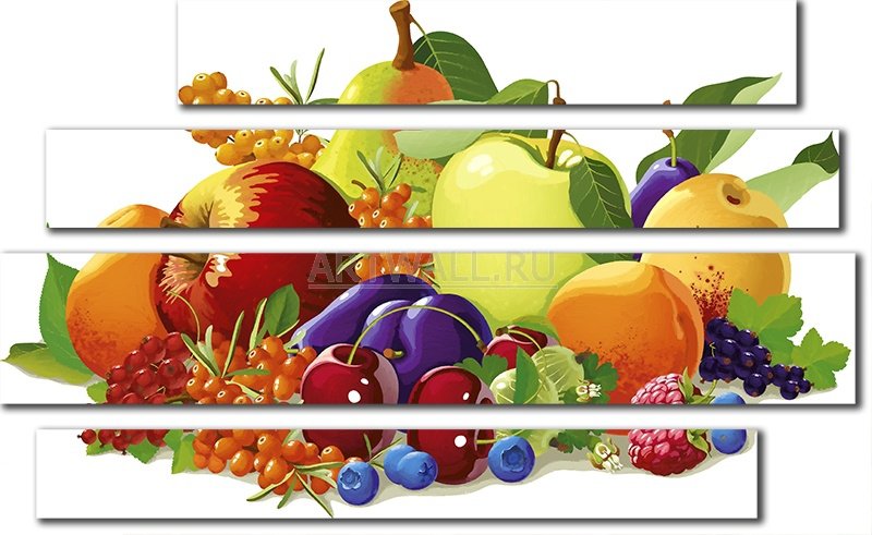 №555475 - фрукты, триптих - оригинал