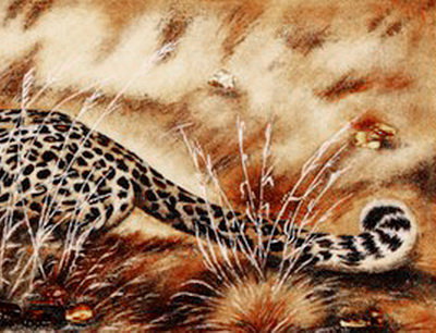 охота часть 2 - леопард, хищник, природа, живопись - оригинал